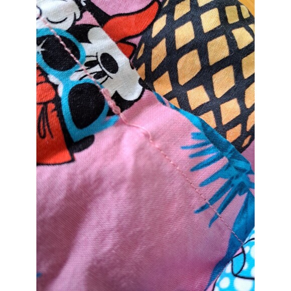 Minnie Mouse Pink Hawaiian Pineapples Nurse Uniform Scrub Top Women's Size XL - Picture 11 of 11